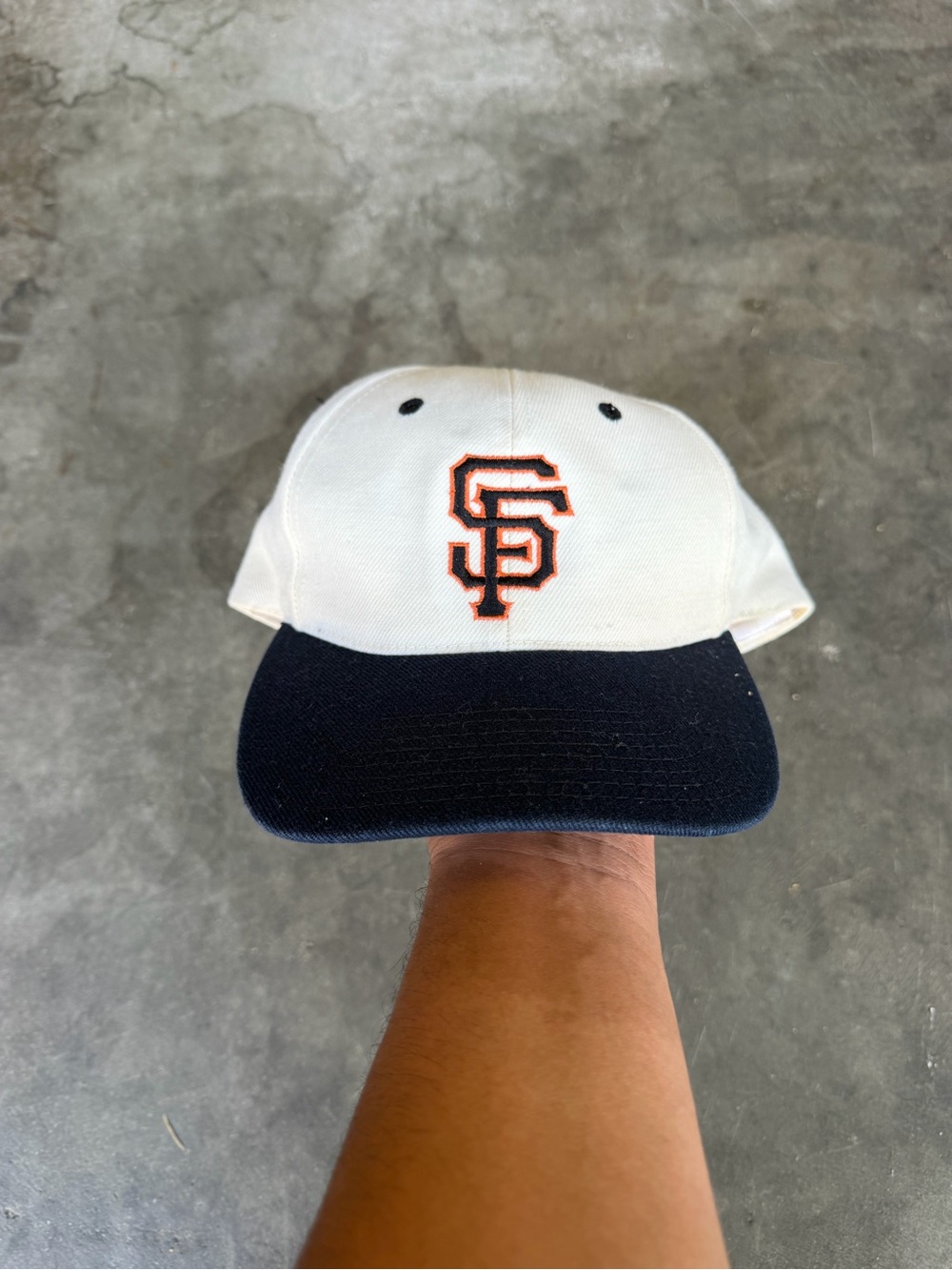 Vtg Sports Specialties San Francisco Giants Snapback Hat MLB 90s Two Tone RARE